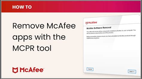 mcafee consumer product removal (mcpr)|McAfee Consumer Products Removal tool Download.